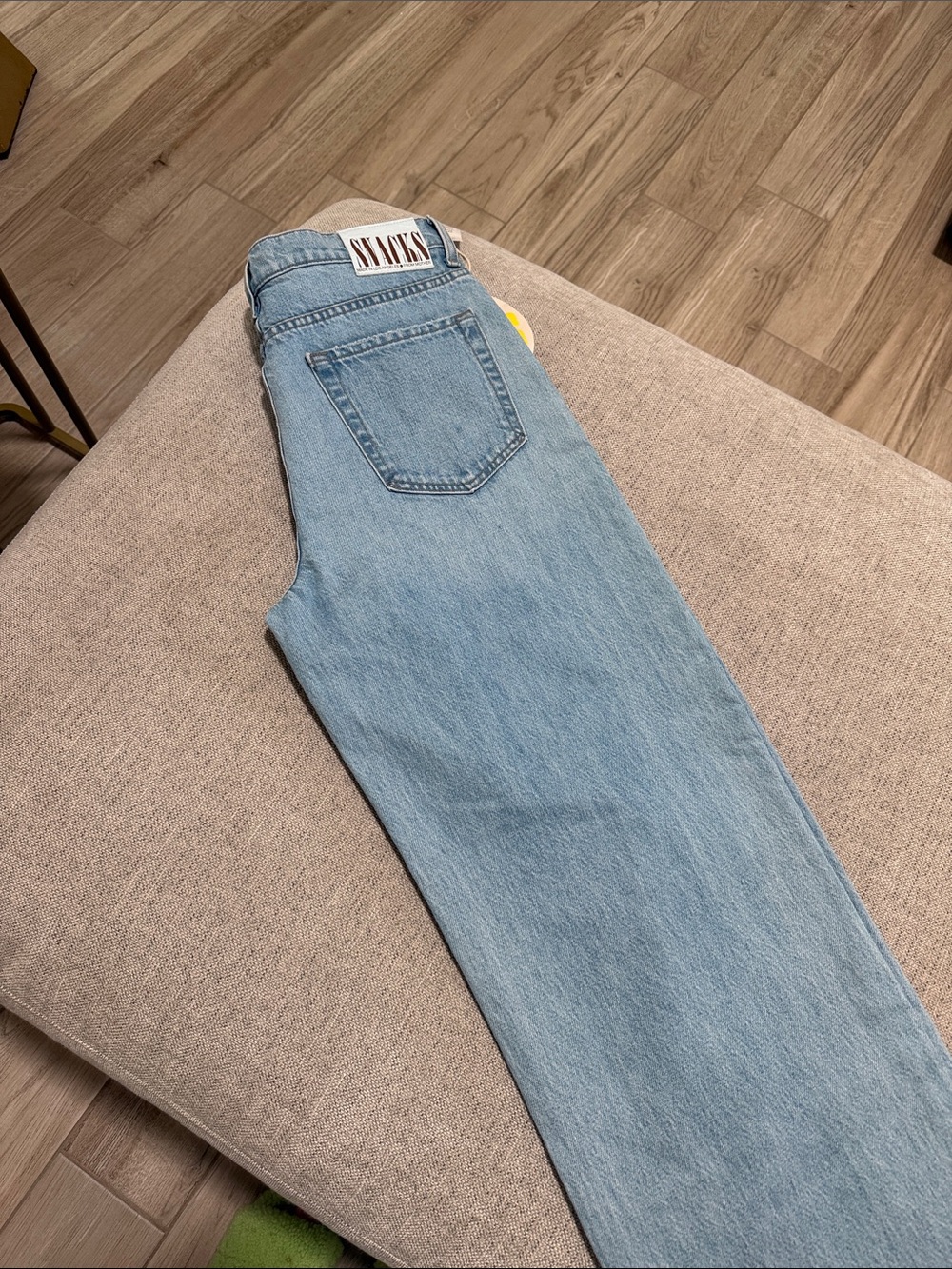 SNACKS from Mother Light Blue Distressed Women's Jeans, wide leg NWT - Picture 4 of 5